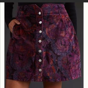 Anthropologie:  Pilcro Corduroy Mini Skirt